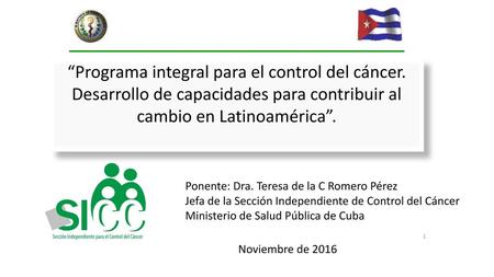 “Programa integral para el control del cáncer