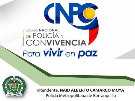 Intendente. NAID ALBERTO CAMARGO MOYA