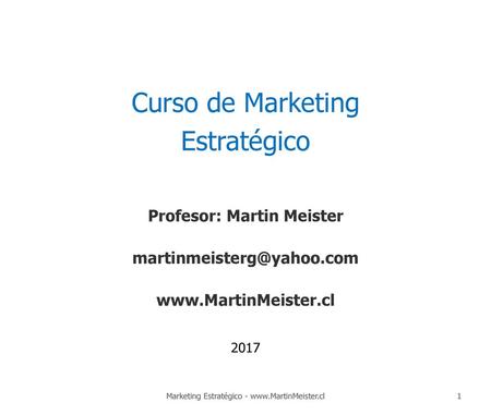 Profesor: Martin Meister