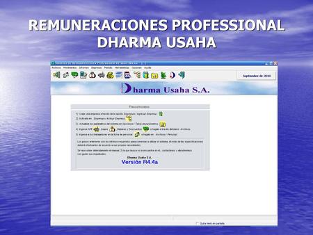 REMUNERACIONES PROFESSIONAL DHARMA USAHA
