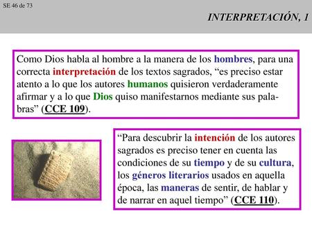 Como Dios habla al hombre a la manera de los hombres, para una