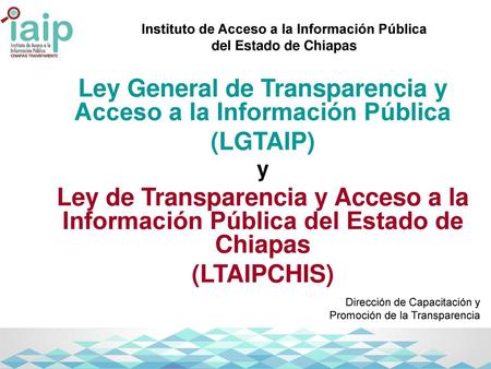 Instituto de Acceso a la Información Pública del Estado de Chiapas