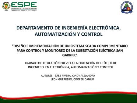 DEPARTAMENTO DE INGENIERÍA ELECTRÓNICA, AUTOMATIZACIÓN Y CONTROL
