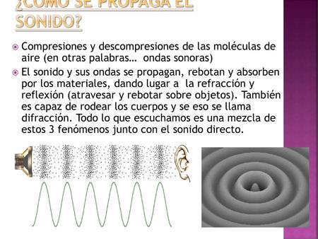¿Cómo se propaga el sonido?