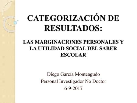 Diego García Monteagudo Personal Investigador No Doctor