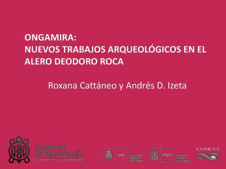 Roxana Cattáneo y Andrés D. Izeta