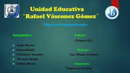 Unidad Educativa “Rafael Vásconez Gómez”