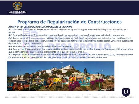Programa de Regularización de Construcciones