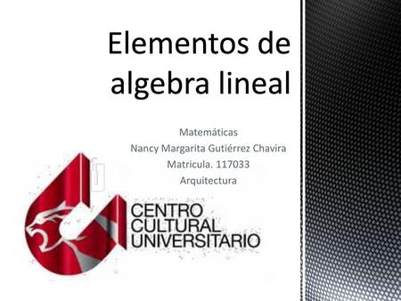 Elementos de algebra lineal