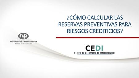 ¿CÓMO CALCULAR LAS RESERVAS PREVENTIVAS PARA RIESGOS CREDITICIOS?