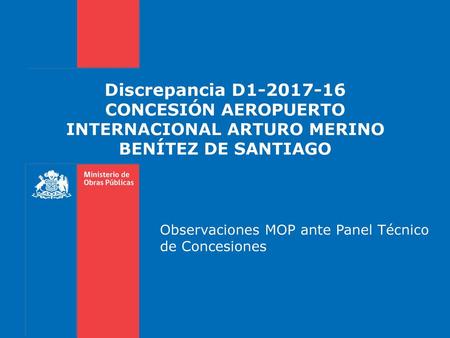 Observaciones MOP ante Panel Técnico de Concesiones