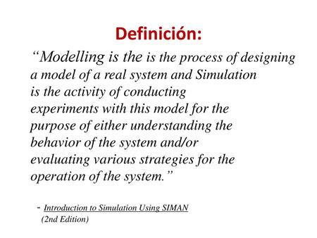 Modelamiento y Simulación