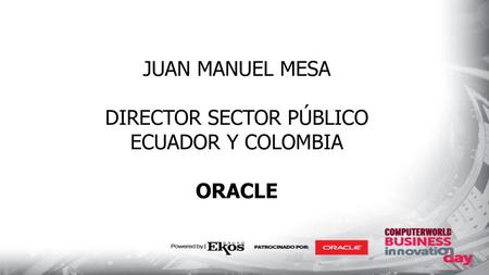 DIRECTOR SECTOR PÚBLICO ECUADOR Y COLOMBIA