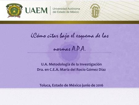 ¿Cómo citar bajo el esquema de las normas A.P.A.