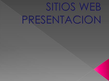 SITIOS WEB PRESENTACION