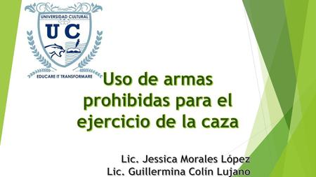 Uso de armas prohibidas para el ejercicio de la caza