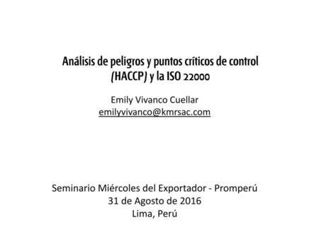 Seminario Miércoles del Exportador - Promperú