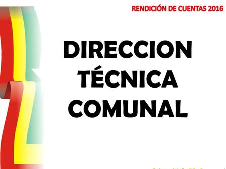 DIRECCION TÉCNICA COMUNAL