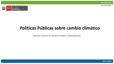 Políticas Públicas sobre cambio climático