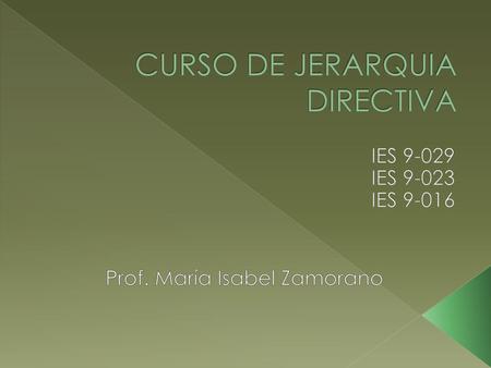 CURSO DE JERARQUIA DIRECTIVA