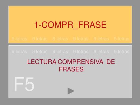 F5 1-COMPR_FRASE LECTURA COMPRENSIVA DE FRASES