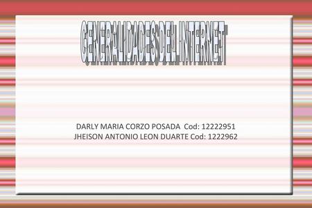 DARLY MARIA CORZO POSADA Cod: