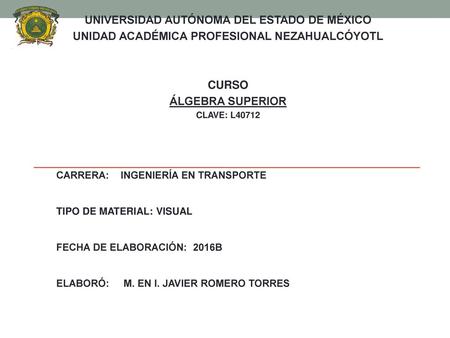 UNIVERSIDAD AUTÓNOMA DEL ESTADO DE MÉXICO
