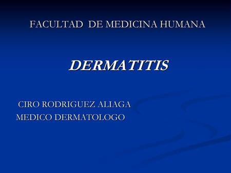 FACULTAD DE MEDICINA HUMANA
