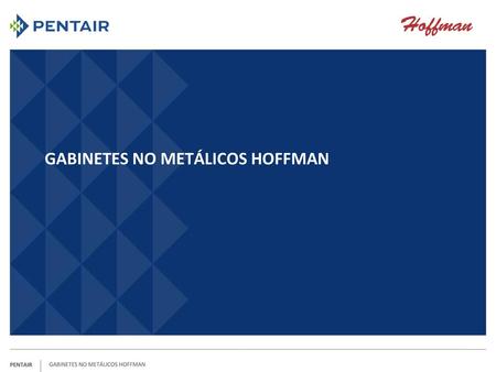 GABINETES NO METÁLICOS HOFFMAN