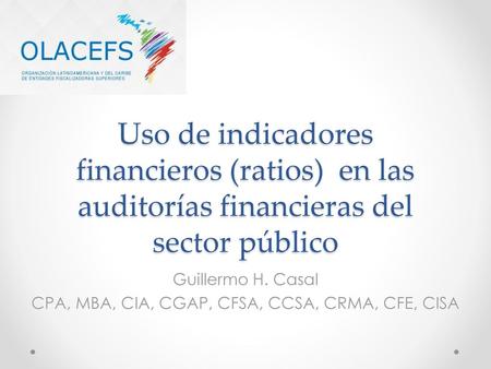 Guillermo H. Casal CPA, MBA, CIA, CGAP, CFSA, CCSA, CRMA, CFE, CISA