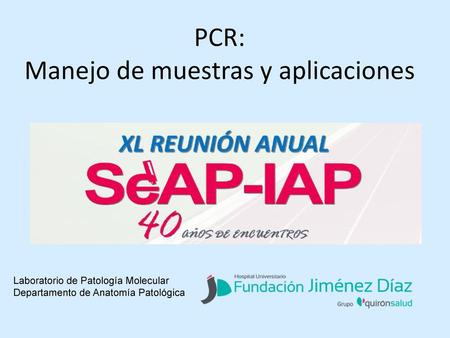 PCR: Manejo de muestras y aplicaciones