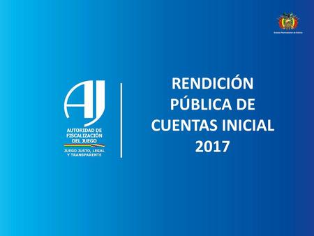 RENDICIÓN PÚBLICA DE CUENTAS INICIAL 2017