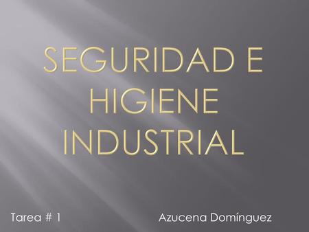 Seguridad e higiene industrial