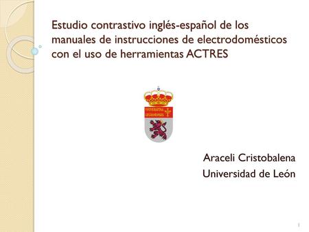 Araceli Cristobalena Universidad de León