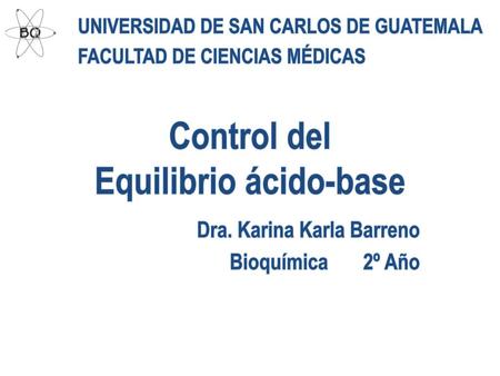 Control del Equilibrio ácido-base