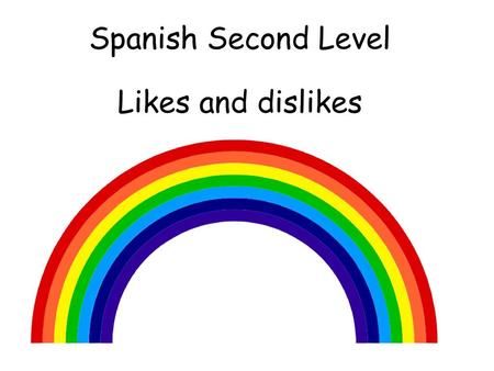 Spanish Second Level Likes and dislikes.
