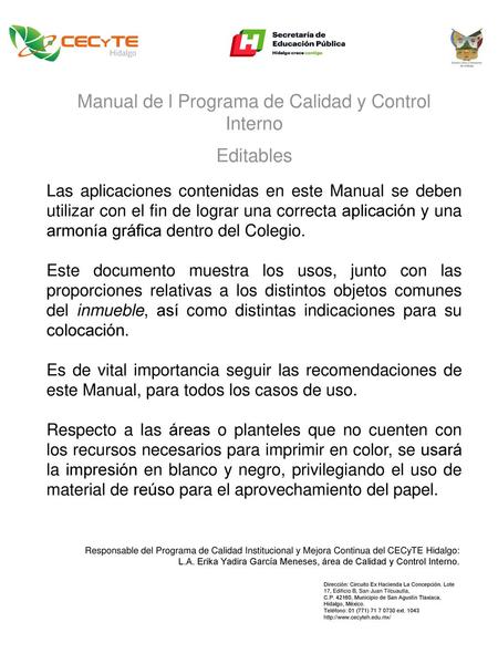 Manual de l Programa de Calidad y Control Interno