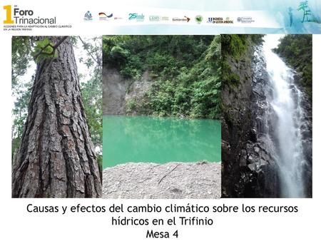 Causas y efectos del cambio climático sobre los recursos hídricos en el Trifinio Mesa 4.