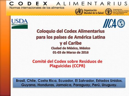 Comité del Codex sobre Residuos de Plaguicidas (CCPR)