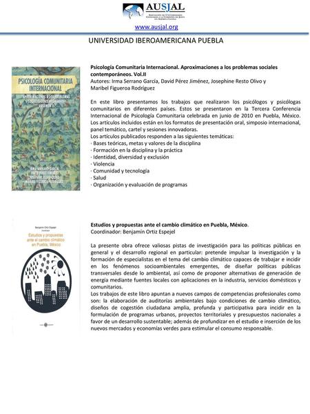 Psicología Comunitaria Internacional