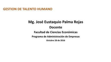 GESTION DE TALENTO HUMANO