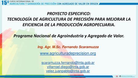 Programa Nacional de Agroindustria y Agregado de Valor.