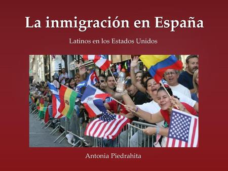 La inmigración en España