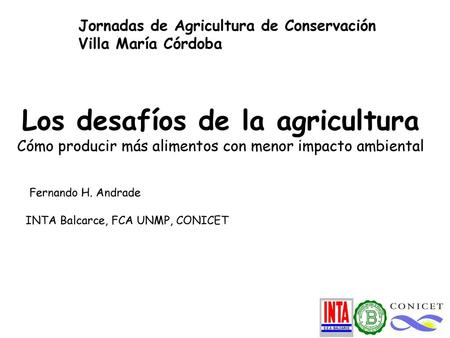 Los desafíos de la agricultura