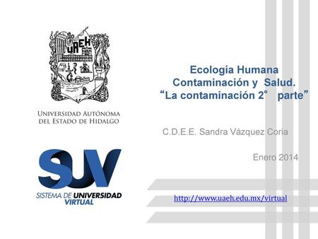 Ecología Humana Contaminación y Salud. “La contaminación 2° parte”
