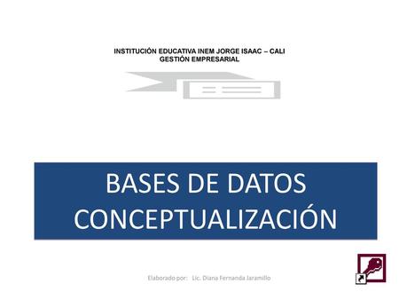 BASES DE DATOS CONCEPTUALIZACIÓN