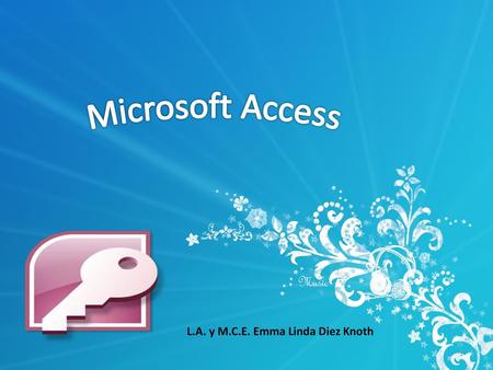 Microsoft Access L.A. y M.C.E. Emma Linda Diez Knoth.