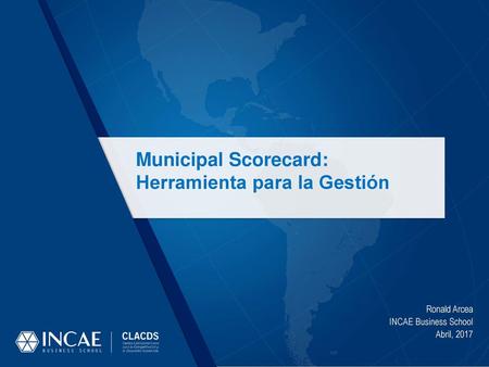 Municipal Scorecard: Herramienta para la Gestión