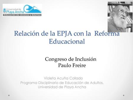 Relación de la EPJA con la Reforma Educacional