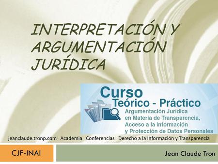 Interpretación y ARGUMENTACIÓN jurídica